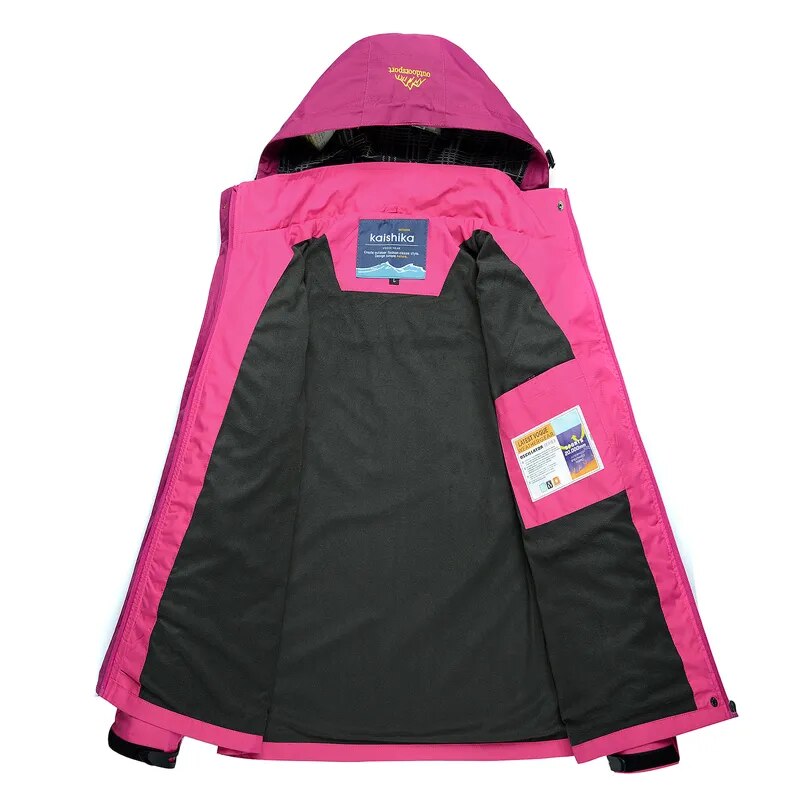 TRVLWEGO Camping Hiking Jacket Women Autumn Outdoor Sports Coats Climbing