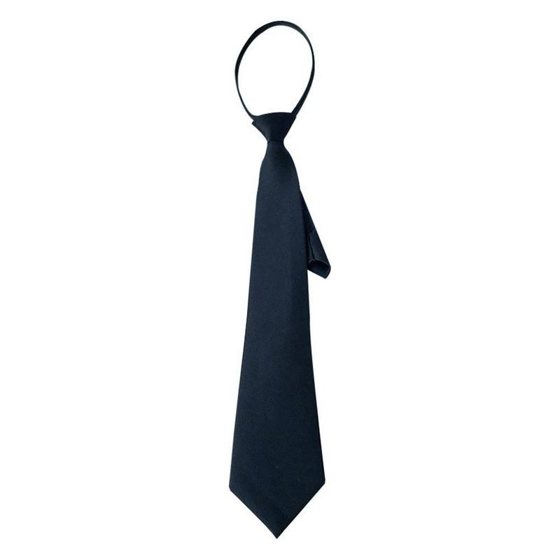 Black Clip On Tie Security Ties For Men Women Doorman Steward Matte Black Necktie Black Funeral Tie Clothing Accessories