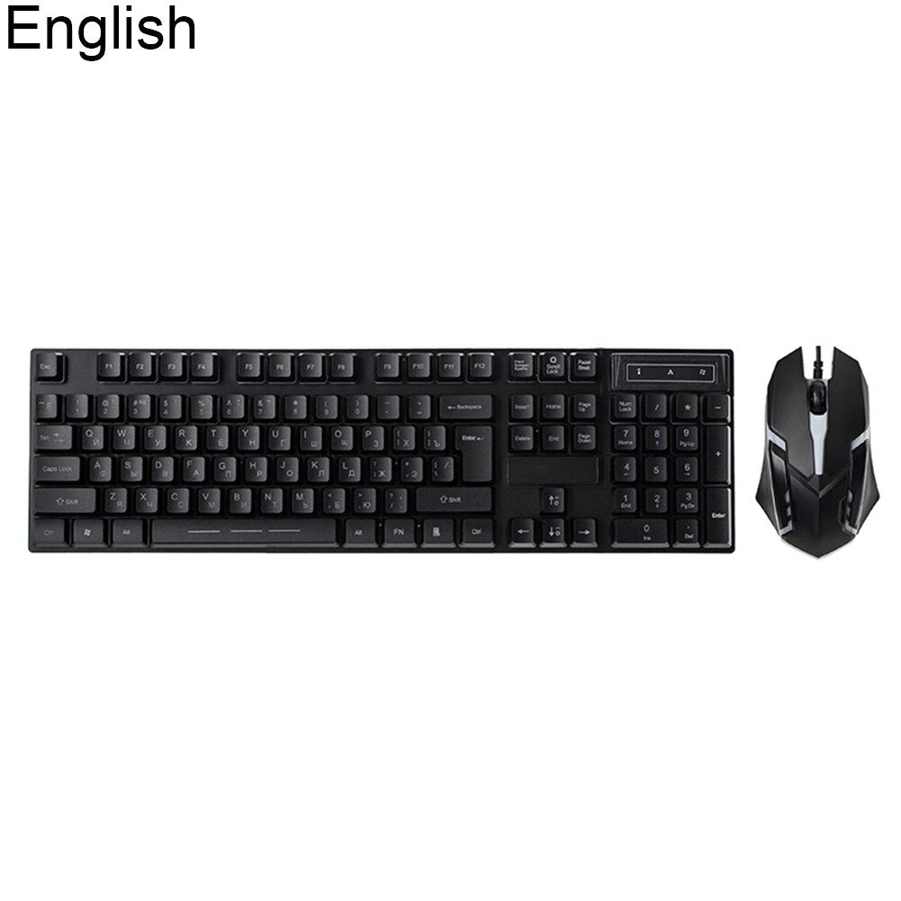 Desktop Keyboard Mouse Combo USB Wired Backlight Ergonomic Gaming Mechanical Keyboard and Mouse Set Computer Accessory