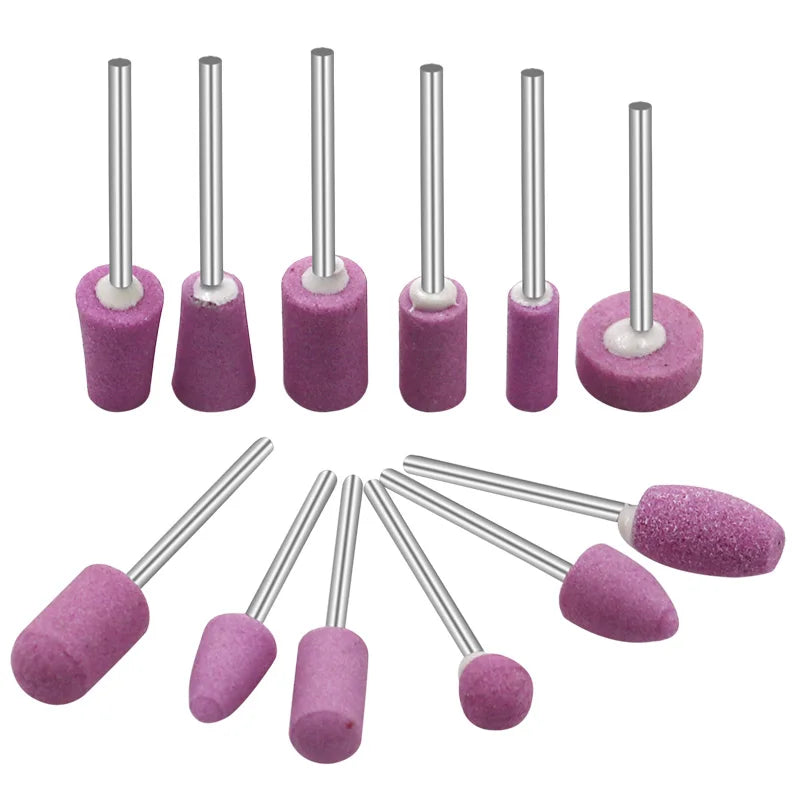 12pcs/set Abrasive Mounted Stone For Rotary Tools Grinding Stone Wheel Head Tools Accessories