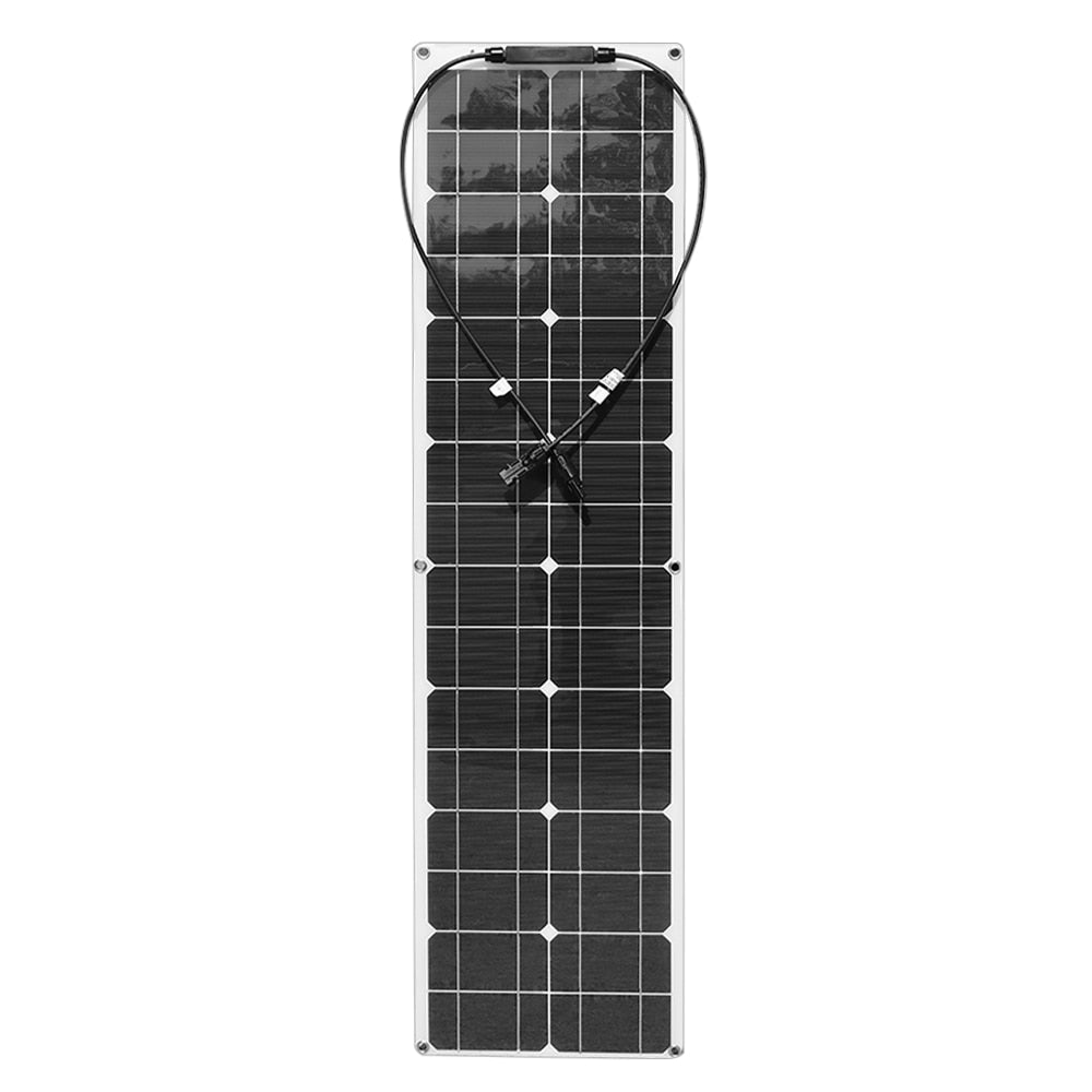 100W Flexible Solar Panel System Kit Photovoltaic Module 2pcs 50 Watt 12 Volt Solar Panels With 10A Controller PV Connector