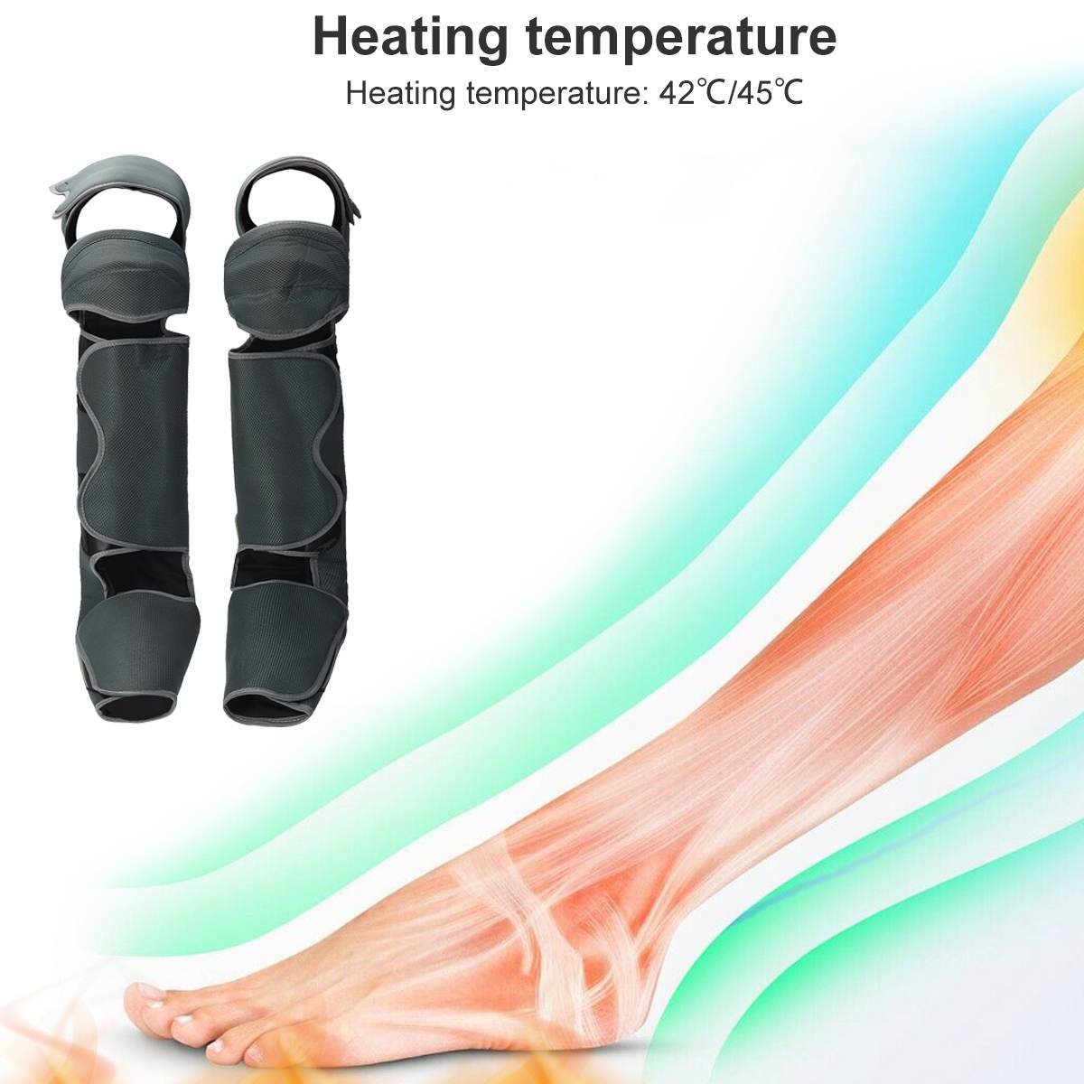 ANEMORE Leg Air Compression Massager Vibration Infrared Therapy Leg Arm Waist Pneumatic 8 Cavity Air Wraps Relax Pain Relief