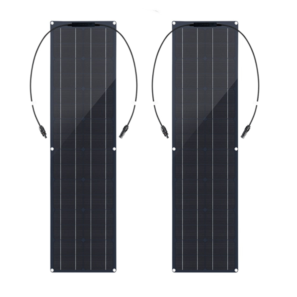 100W Flexible Solar Panel System Kit Photovoltaic Module 2pcs 50 Watt 12 Volt Solar Panels With 10A Controller PV Connector