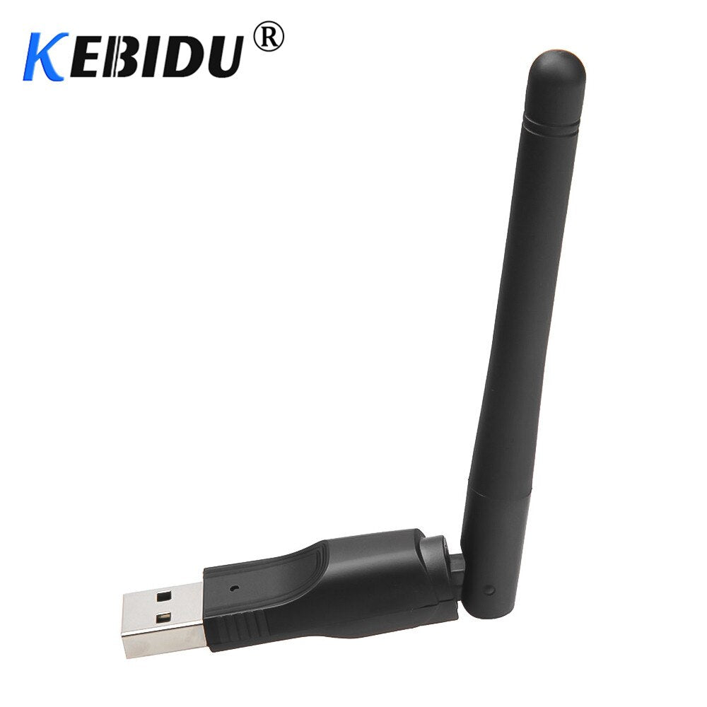 Kebidu 150M USB 2.0 WiFi بطاقة الشبكة اللاسلكية 802.11 b/g/n LAN محول هوائي لأجهزة الكمبيوتر المحمول Win 7 8 10 Mac IOS Android Linux