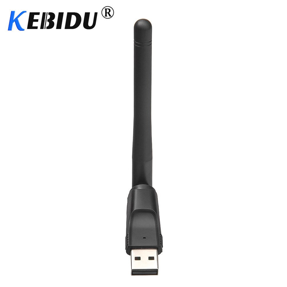 Kebidu 150M USB 2.0 WiFi بطاقة الشبكة اللاسلكية 802.11 b/g/n LAN محول هوائي لأجهزة الكمبيوتر المحمول Win 7 8 10 Mac IOS Android Linux