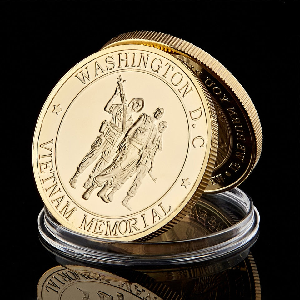 USA Washington D.C. Marine Corps Special Zone Commemorative Coin Vietnam Memorial Gold Token Commemorative Coin Collection