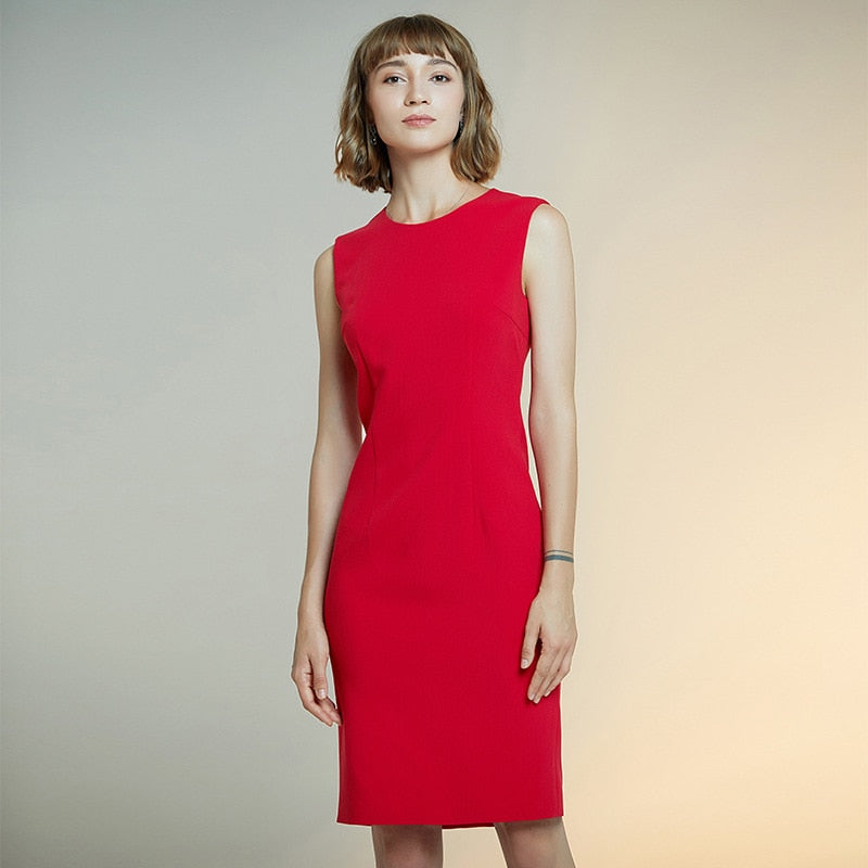 2020 women&#39;s new style dress solid Cape slim dress short sleeve red Dress female sheath dresses