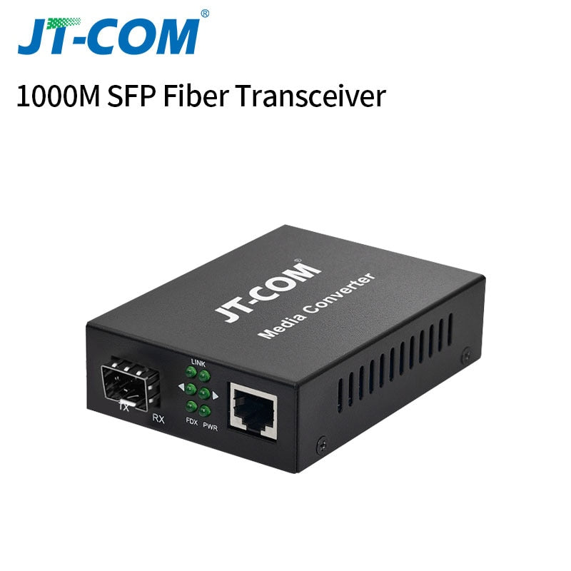 1Gb SFP Fiber to RJ45 Fiber Optic Media Converter 1000Mbps SFP Fiber Switch with SFP Module Compatible Cisco/Mikrotik/Huawei