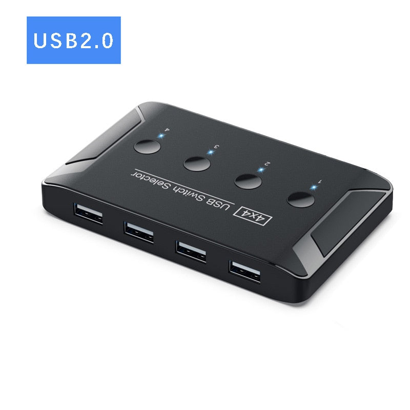 USB Switch KVM  USB 3.0  Switcher with Extender 4 Computers Share 4PCS 3PCS 2PCS USB Ports for Keyboard Mouse Printer U Disk