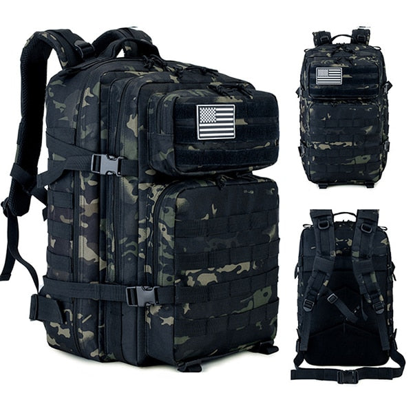Army Waterproof Molle Bug Out Bag Outdoor Travel Camping Backpack