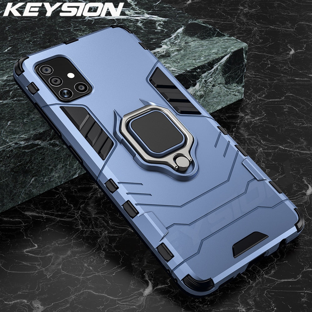 KEYSION Shockproof Case for Samsung A51 A71 A31 A52 A72 Phone Cover for Galaxy S20 S21 Ultra S10 Lite Note 10+ A50 A70 A12 A21S