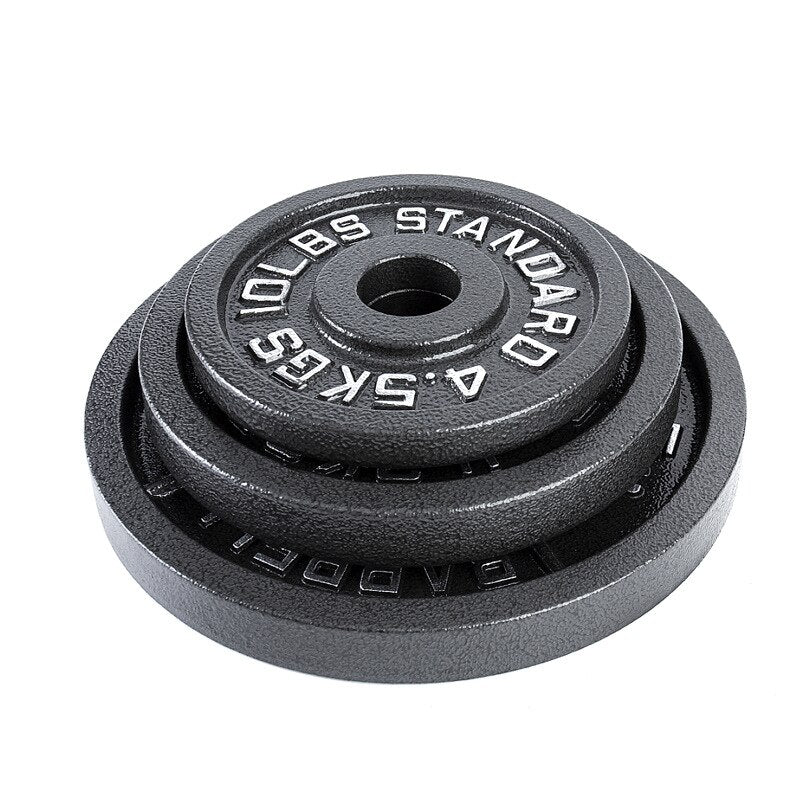 2.5LB iron weight plate Painted cast iron weightlifting hand grasping piece four-reinforced barbell piece