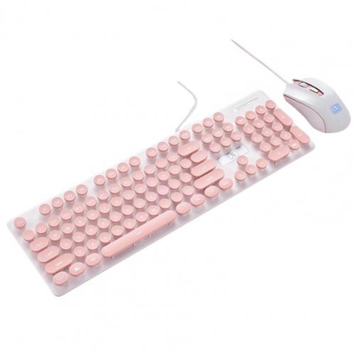 1 Set Wired Keyboard Mouse Combos Mechanical Feel Backlight USB Gaming Wired Keyboard Mouse Set Kit Computer Accessories