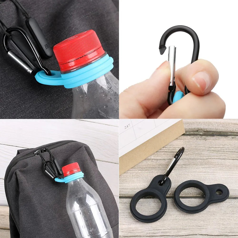 Arrival Accessories Camping Hiking Tool Water Bottle Holder Rubber Buckles Hook Sports Kettle Buckle Outdoor Carabiner