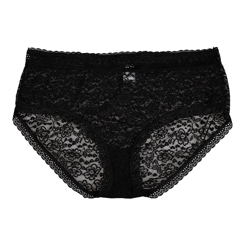 Charmleaks Women&#39;s Fashion Cozy Lace High-waist 1PCS Panties Skin-friendly Soft Lingerie Tempting Fat Size High Quality Briefs