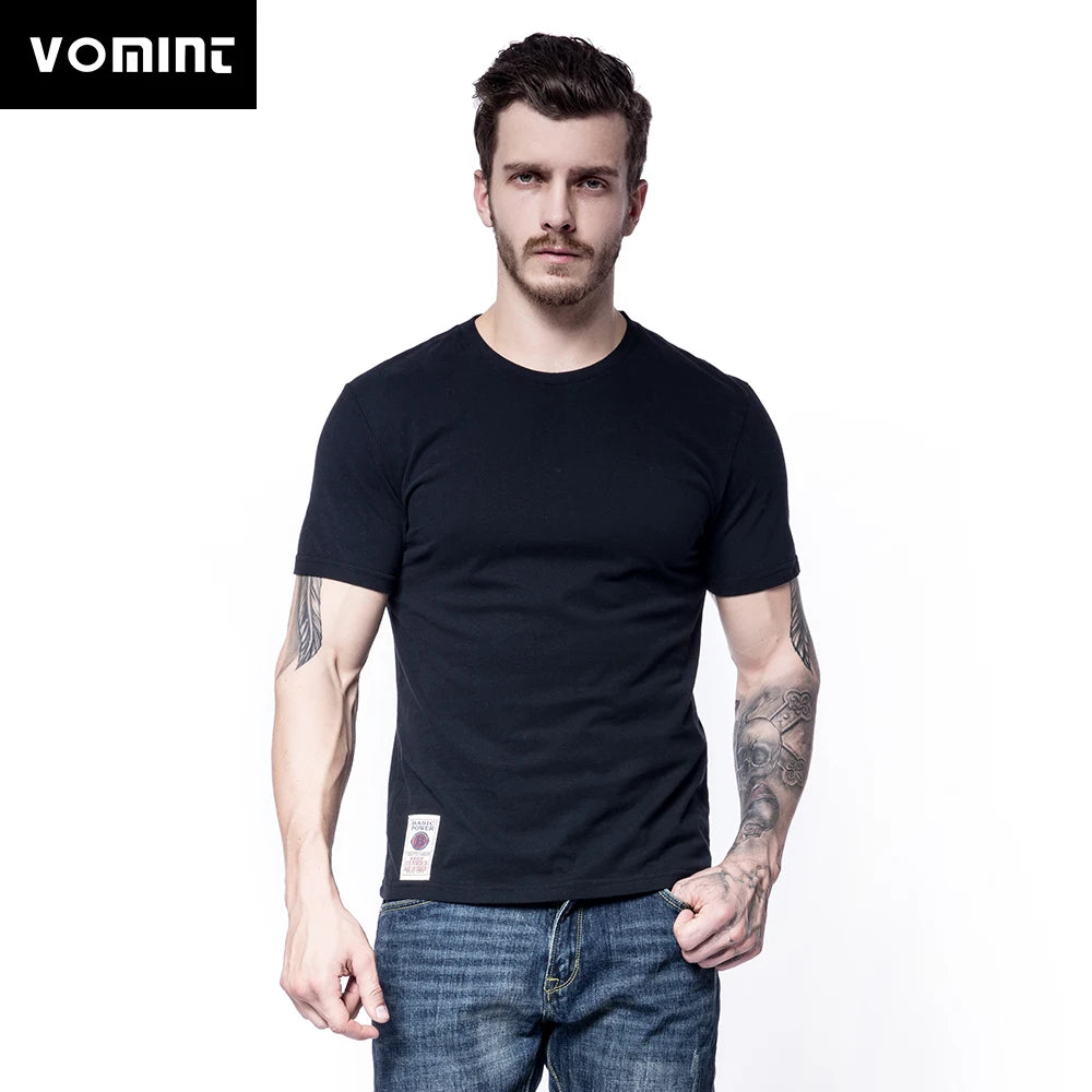 Hot sale Summer New Mens Lycra T-shirts Short Sleeve Pure Color t shirt Soft Fabric Stretch for Male