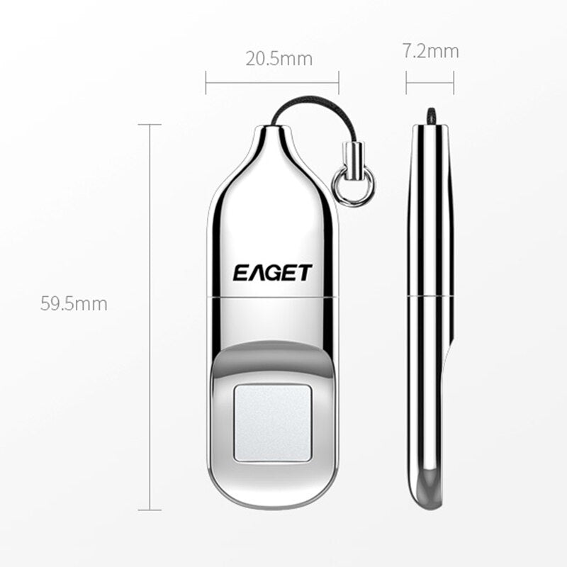 32GB USB2.0 Lock Fingerprint Encryption USB Flash Drive For Windows Linux Mac Laptop PC Pendrive Flash Disk Memory Stick Storage