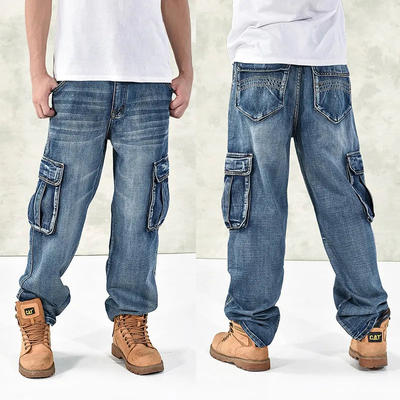 HOT New 2023 Large Size 30-44 46 Jeans Fashion Loose