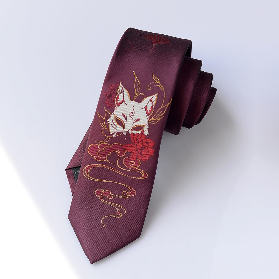 Anime Fox Tie Neck Cosplay JK Clothing Men Women Kawaii Accessories Props