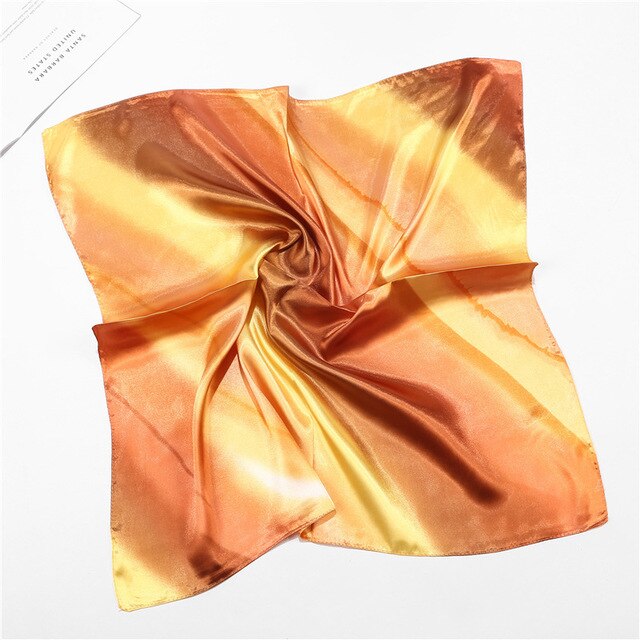 Scarf Satin Bandana Kerchief Silk Women's Luxury Brand Designer Summer Small Bag Wrap Retro Paisley Scarves Muslim Islamic