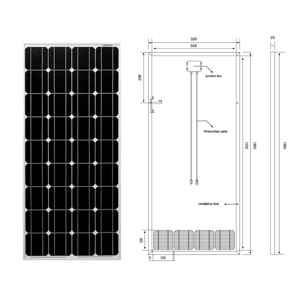 Glass Monocrystalline Solar Charger Off Grid