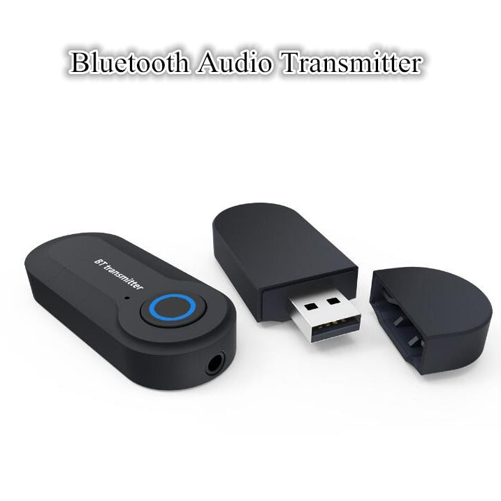 Kebidu Bluetooth Transmitter 3.5MM Jack Audio Adapter Wireless Bluetooth Stereo Audio Transmitter Adapter for PC TV Headphones