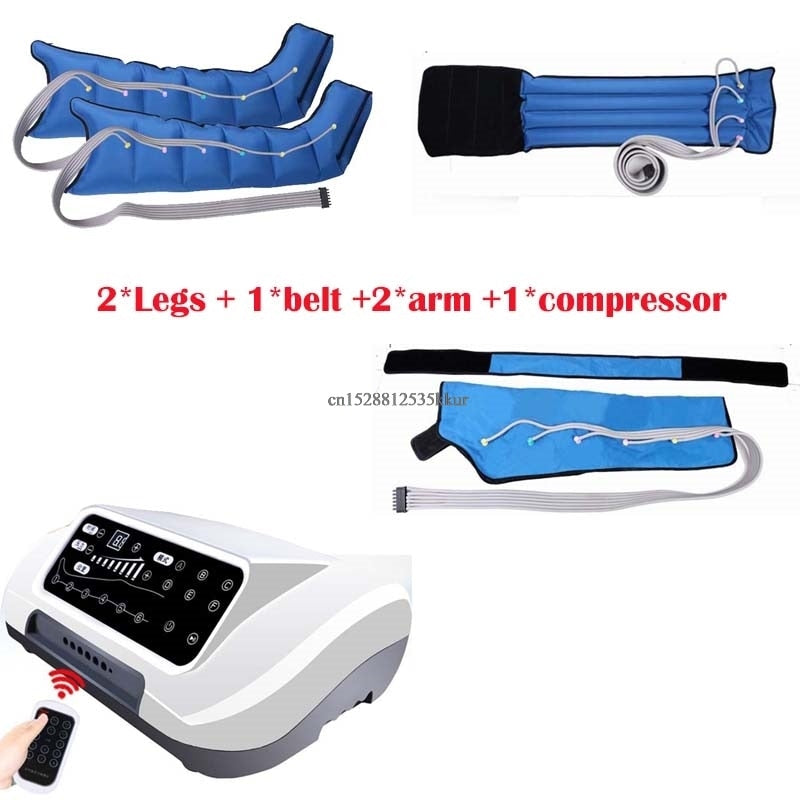 Air Compression Leg Foot Massager Vibration Infrared Therapy Arm Waist Pneumatic Air Wraps Relax Pain Relief