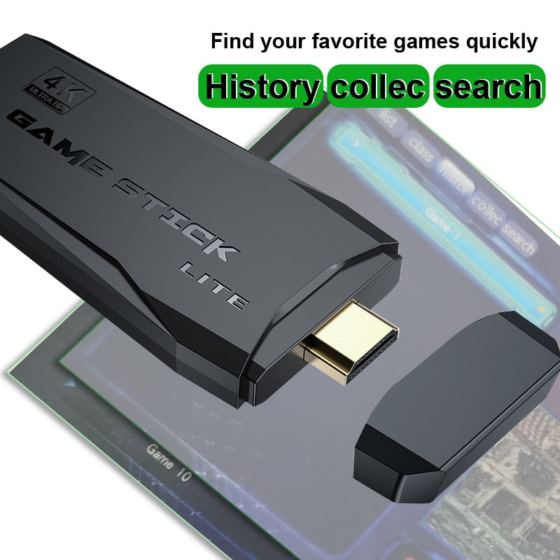 DATA FROG Retro Video Game Console 2.4G Wireless Console Game Stick 4k 10000 Games Portable Video Game Dendy Game Console for tv