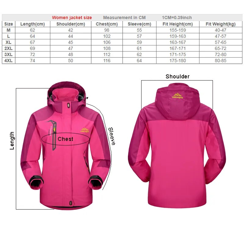 TRVLWEGO Camping Hiking Jacket Women Autumn Outdoor Sports Coats Climbing