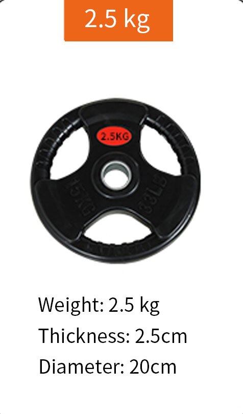 Gym Home Dumbbell Barbell Plate 1/2.5/5/10 Kg Weight Lifting Power Traning Workout Fitness Equipment Anti-slip Rubber Surface