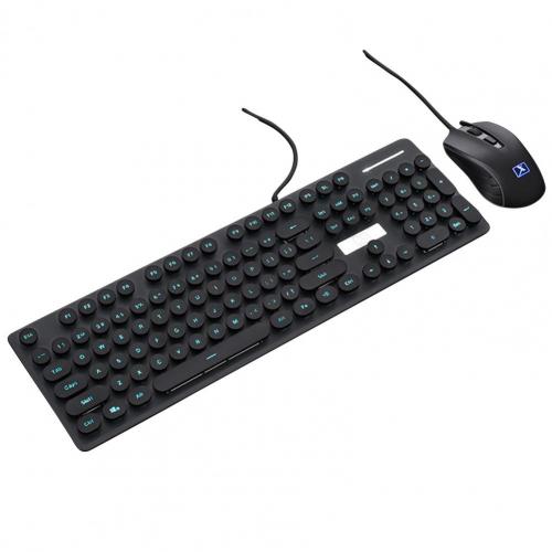 1 Set Wired Keyboard Mouse Combos Mechanical Feel Backlight USB Gaming Wired Keyboard Mouse Set Kit Computer Accessories