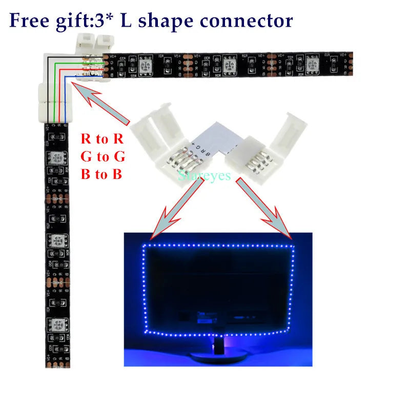 SMD 5050 RGB LED Strip DC 5V USB LED Light Strip Flexible IP20 IP65 Waterproof Tape 1m 2m 3m 4m 5m add Remote For TV Background