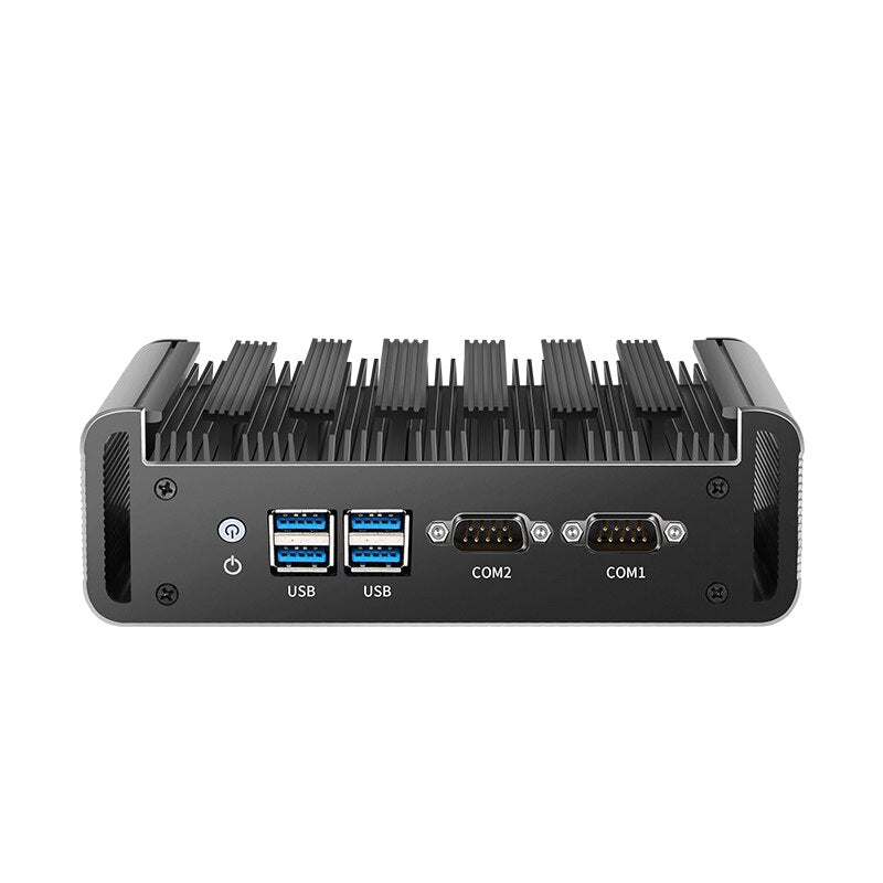 Fanless Mini PC Intel Core i7-5500U i5-5200U i3-5005U Dual Ethernet 2x RS232 HDMI VGA Video Output WiFi Support Windows Linux OS