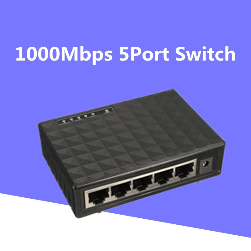 KuWFi 5/8Port Gigabit Switch Ethernet Smart Switcher High Performance 1000Mbps Network Switch RJ45 Hub Internet Injector