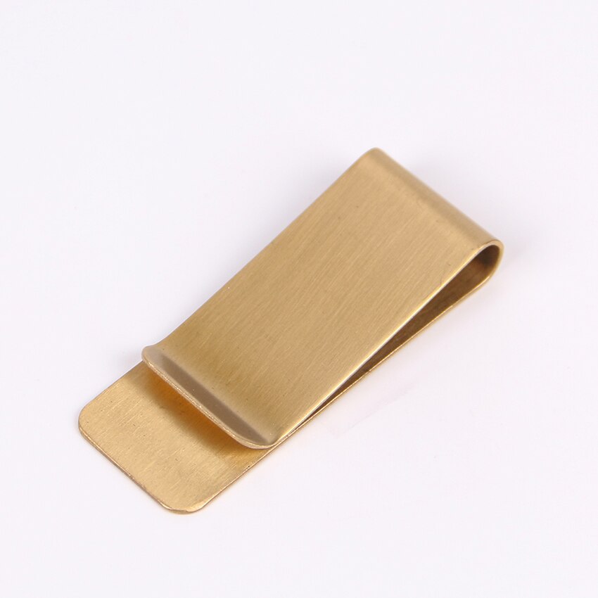1PC Thin Section Brass Money Clip Cash Clamp Holder Portable Money Clip Wallet Purse for Pocket Metal Money Holder