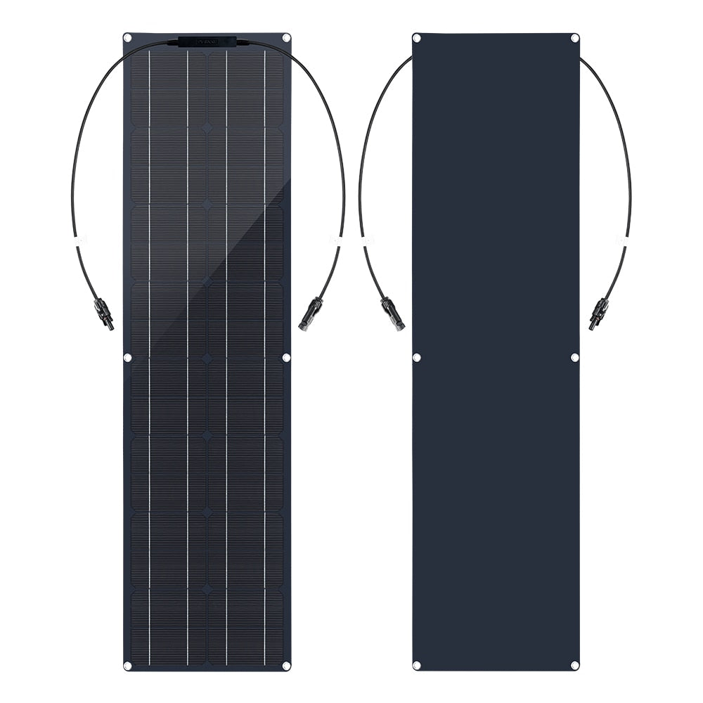 100W Flexible Solar Panel System Kit Photovoltaic Module 2pcs 50 Watt 12 Volt Solar Panels With 10A Controller PV Connector