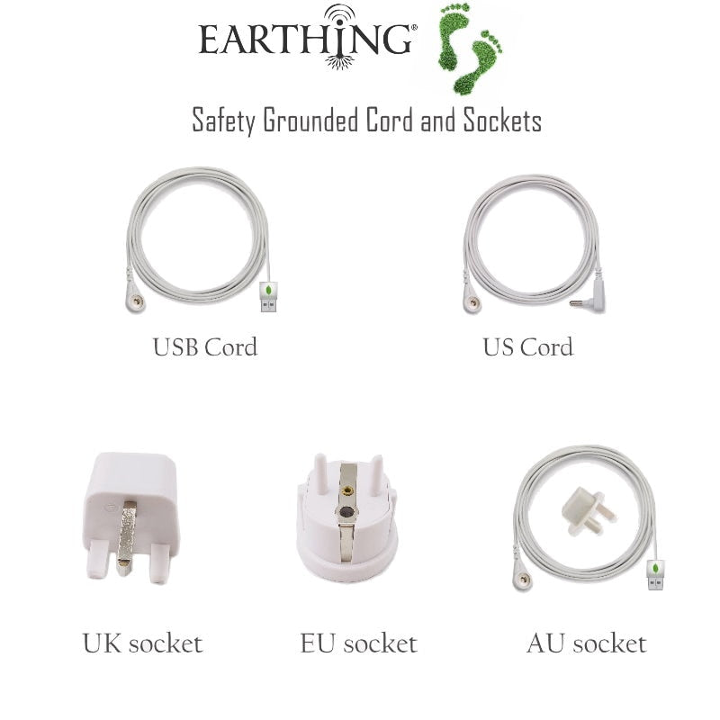 Earthing Bed Mat conductive leather sheet Earth Benefit with grounding cord