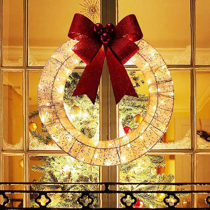 Christmas Garland 50CM Luminous LED Warm Light Metal Luminous