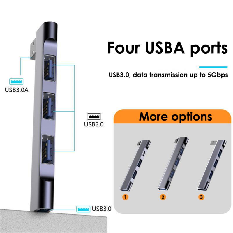 RYRA 4 في 1 USB-C HUB Universal Compact Mini USB2.0/USB3.0 محطة إرساء PD عالية السرعة USB Hub لملحقات الكمبيوتر