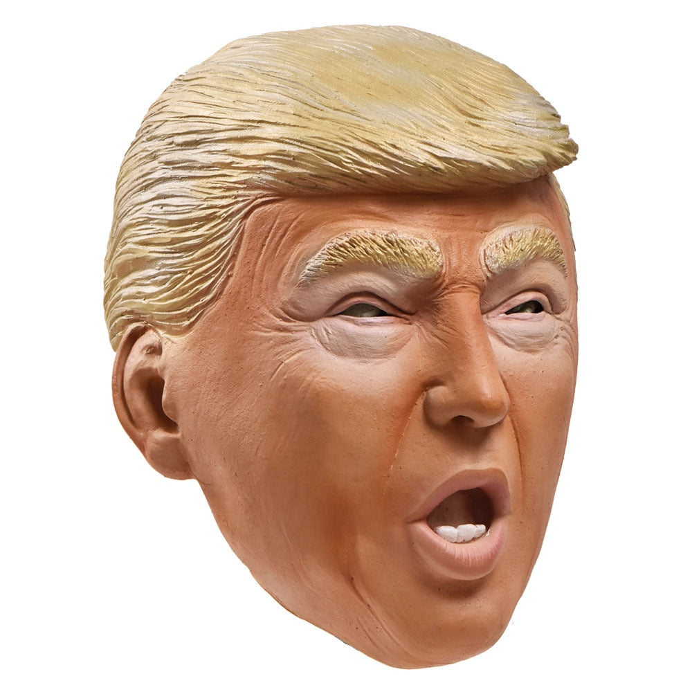 Trump Mask Cosplay Funny Trump Face Latex Mascarillas Helmet Mascaras Vote For President Halloween Carnival Dress Up Party Costu