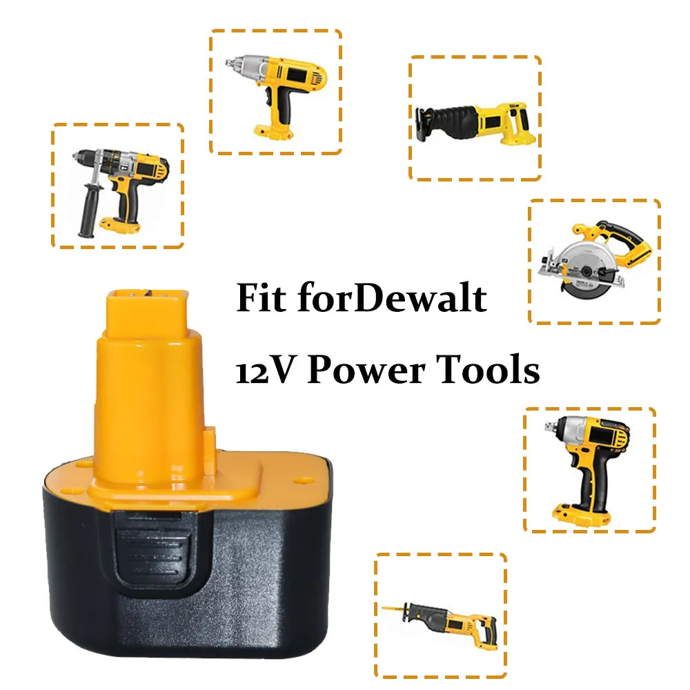 For Dewalt 12V 4800mAh Tool battery  DE9074 DC9071 DE9037 DE9071 DE9075 DW9071 DW9072 DW9074 DC727 DC756