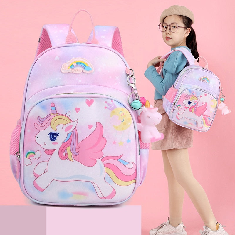 New Unicorn Backpack For Girls Cartoon Pink Princess School Bags Kids Satchels Kindergarten Bookbag Mochila Infantil Escolar