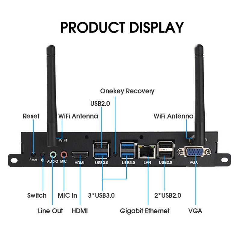 SZMZ OPS Mini PC Core i3 i5 i7 Processor DDR3 8G 128GB 256GB SSD Windows 10 Linux Gaming Desktop Computer , Gamer PC