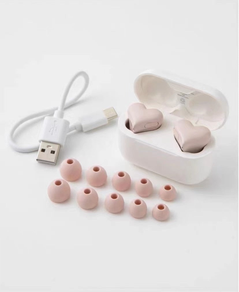 New Original Bluetooth Wireless Headphones Heart Shaped Earphones woman Earphone High Quality Heart Earbuds Girl Gift