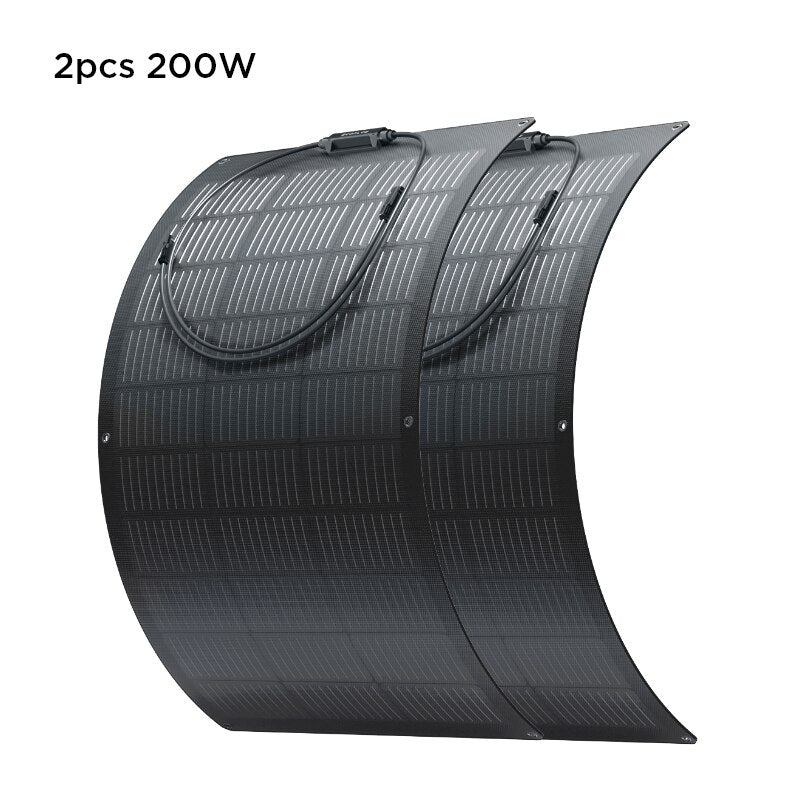 EcoFlow 100W Flexible Solar Panel Photovoltaic Panels IP68 Waterproof Solar Panel Kit Complete High Efficiency Solar Modules