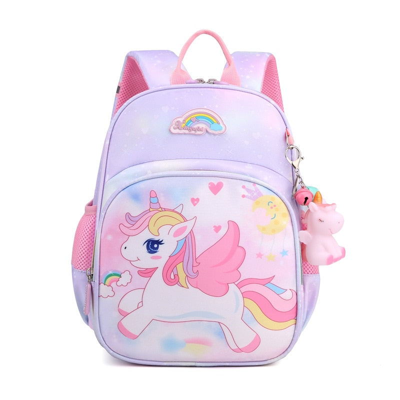 New Unicorn Backpack For Girls Cartoon Pink Princess School Bags Kids Satchels Kindergarten Bookbag Mochila Infantil Escolar