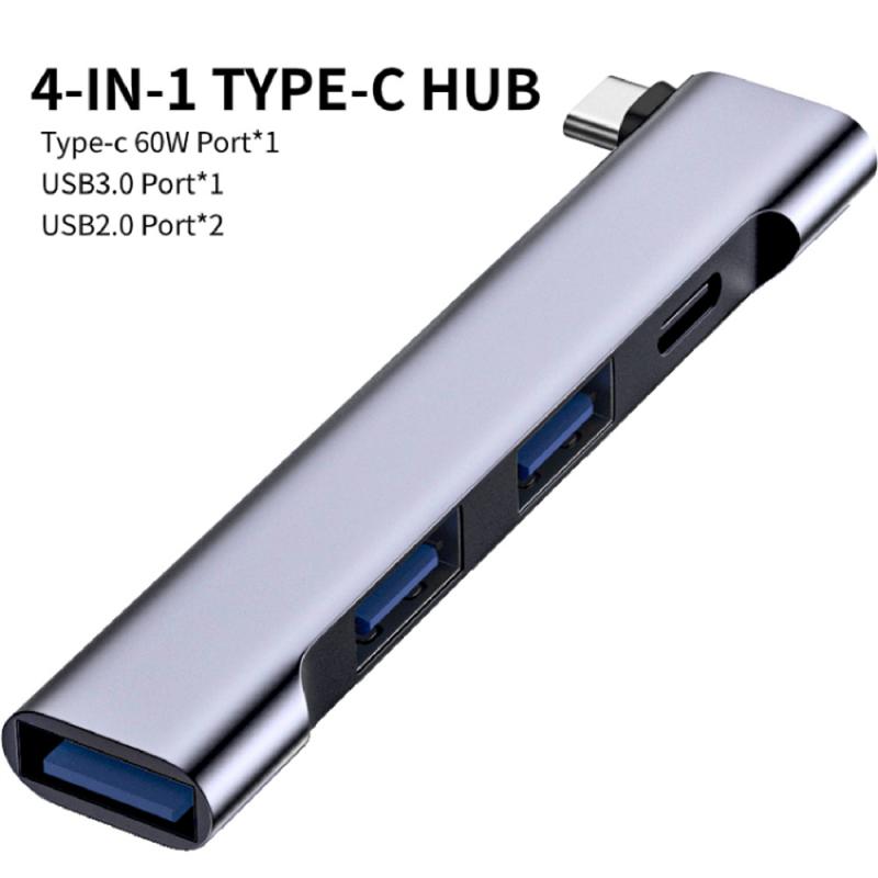 RYRA 4 في 1 USB-C HUB Universal Compact Mini USB2.0/USB3.0 محطة إرساء PD عالية السرعة USB Hub لملحقات الكمبيوتر