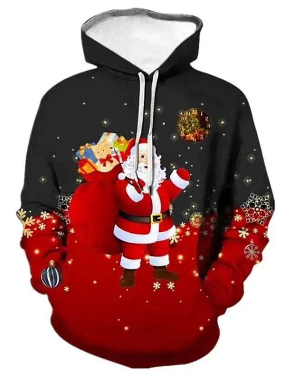 2024 Christmas tree Xmas Santa Snowman Claus Hoodie Men Autumn Winter 3D Print Pullover Sweatshirt