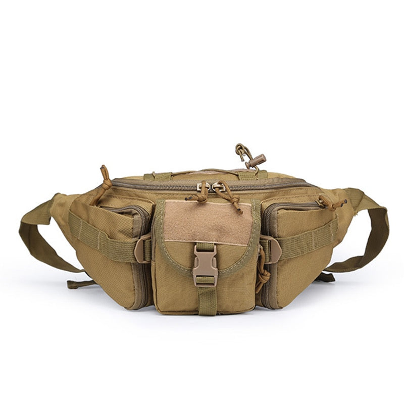 Outdoor Waist Bag Men's Tactical Waterproof Molle Camouflage Hunting Hiking Climbing Nylon Mobile Phone Belt Pack Combat Bags