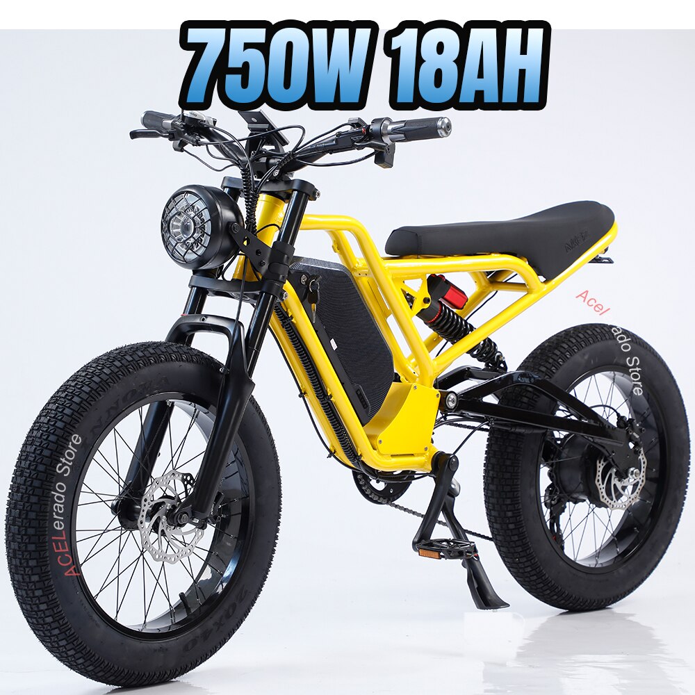 1500W Electric Bike Adults 48V 18Ah Lithium Battery EBike with Full Suspension 20"*4.0" All-Terrain Fat Tire Electric Bicycles